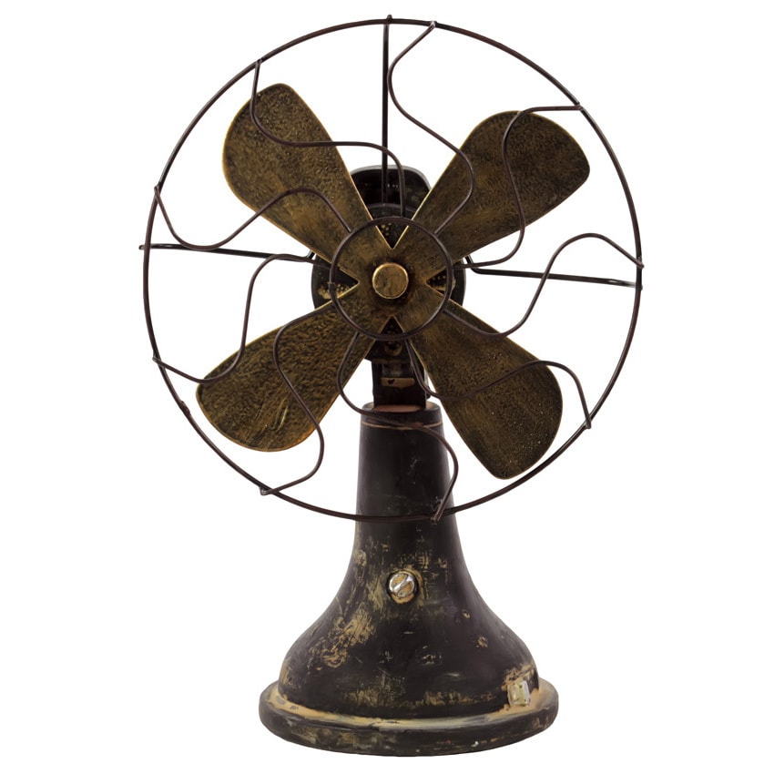 Antiqued Resin Fan Accent Piece