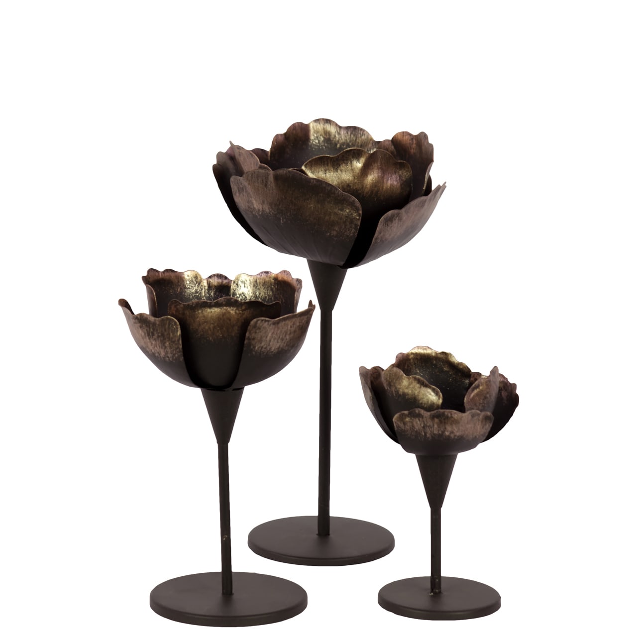 Metal Candle Holder Set Of Three