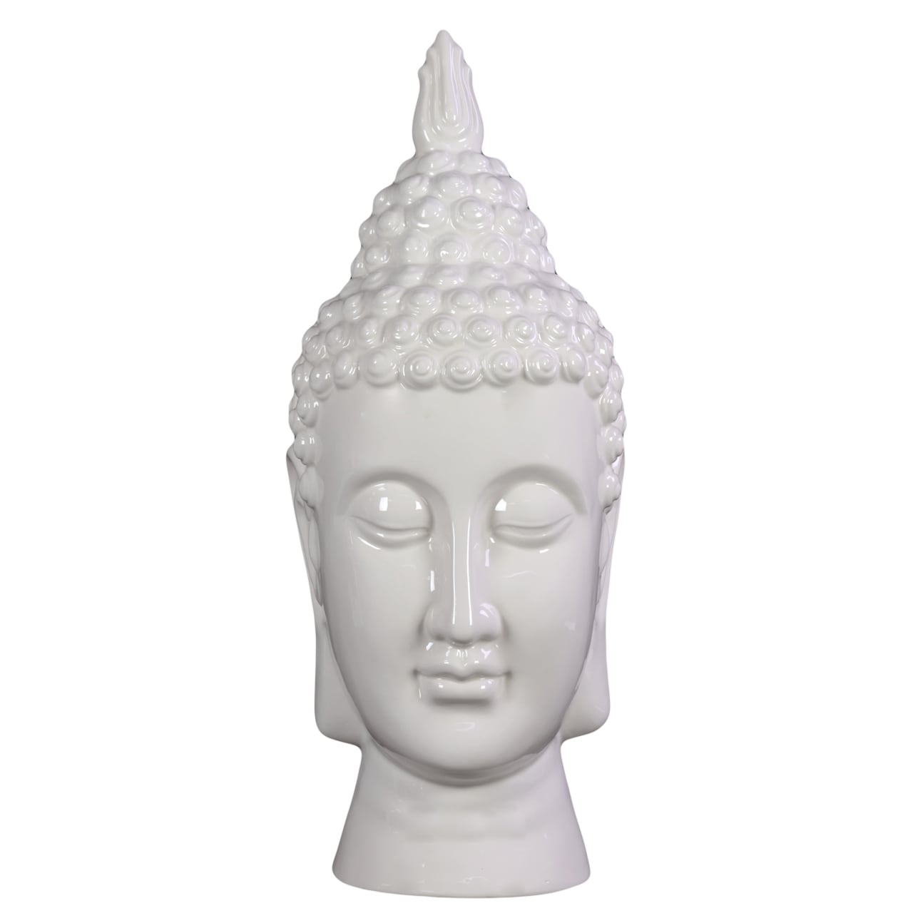 White Ceramic Buddha Head