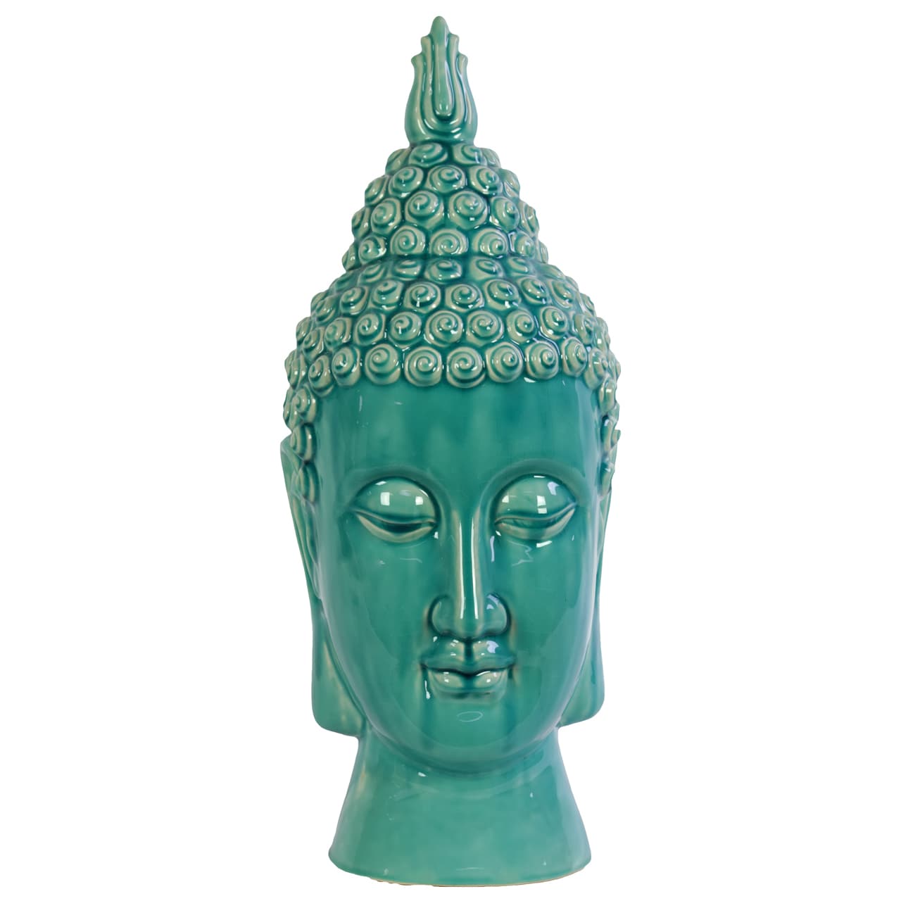 Blue Ceramic Buddha Head