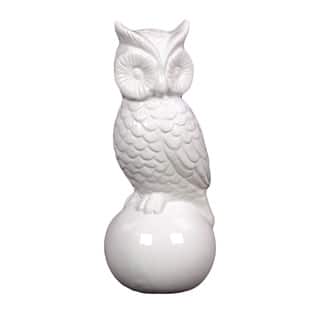 White Owls Home Decor Our Best Goods Deals Online At White Antique Finish Ceramic Owl