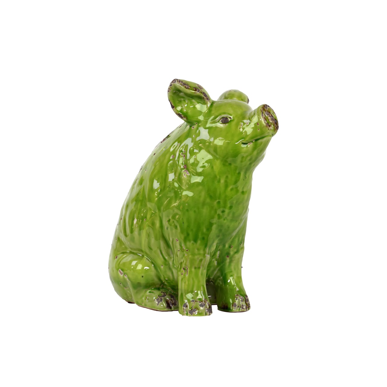 Green Ceramic Pig