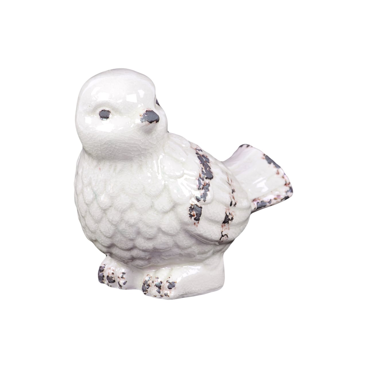 Snow White Ceramic Decorative Bird Figurine