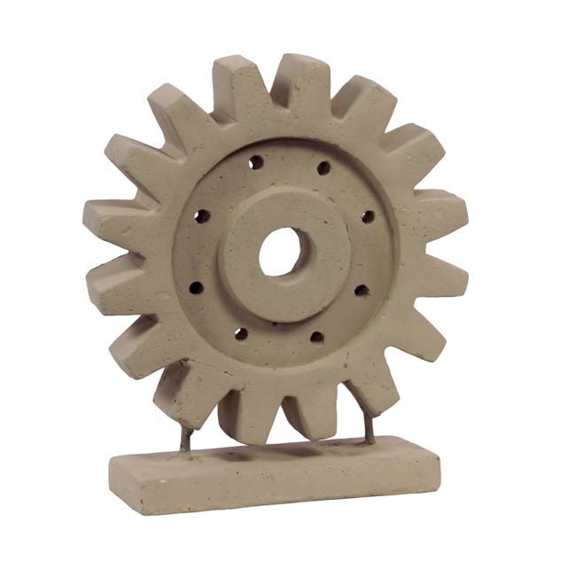 Sandstone Cement Machine Cog Accent Piece