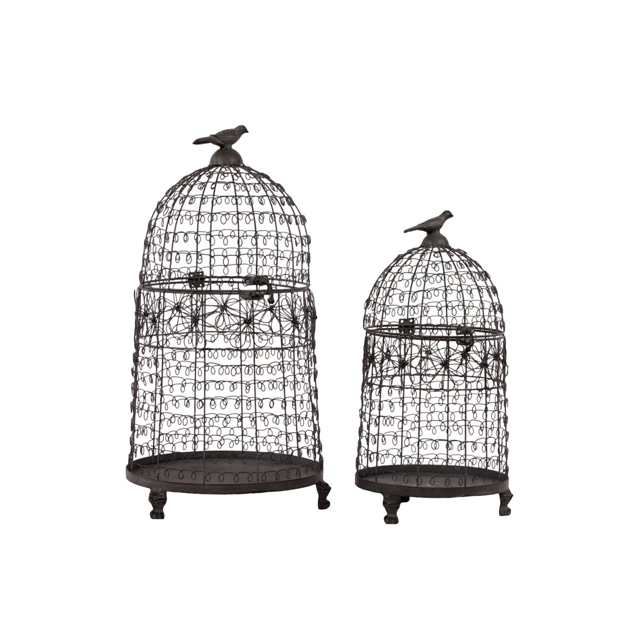 Metal Bird Cage (set Of 2)