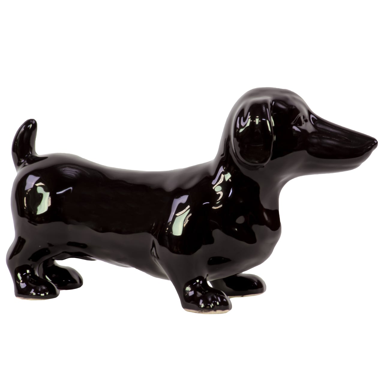 Black Ceramic Dachshund Dog