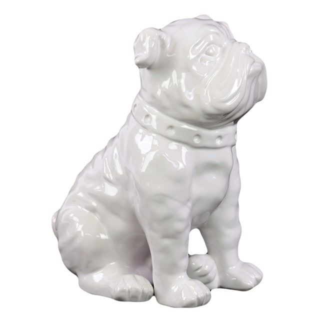 White Ceramic Dog