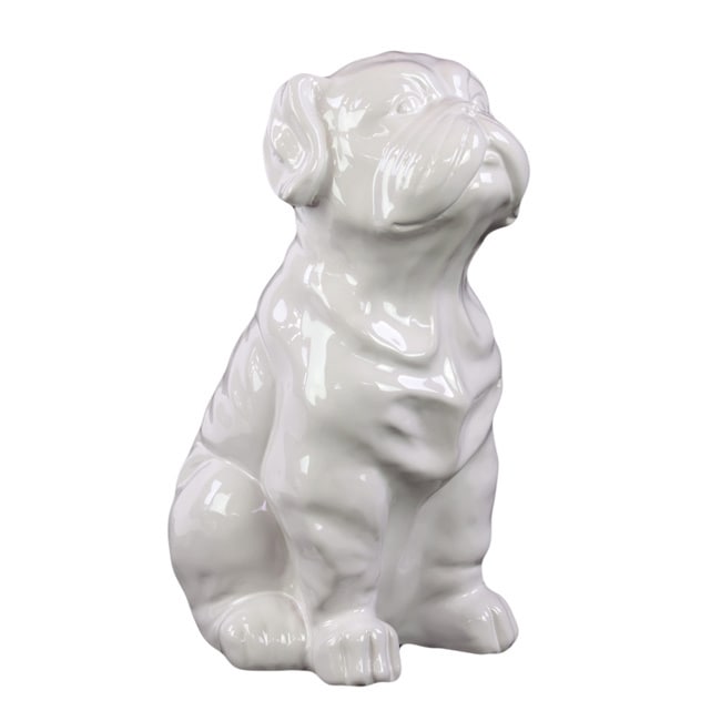 White Ceramic Dog