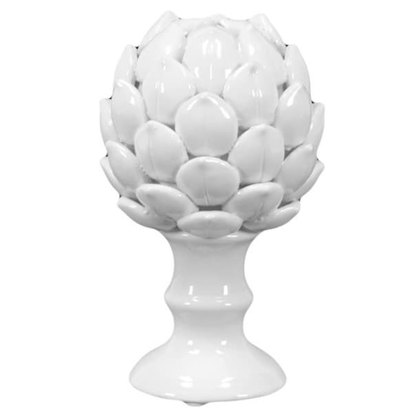 Small White Porcelain Artichoke Urban Trends Collection Accent Pieces