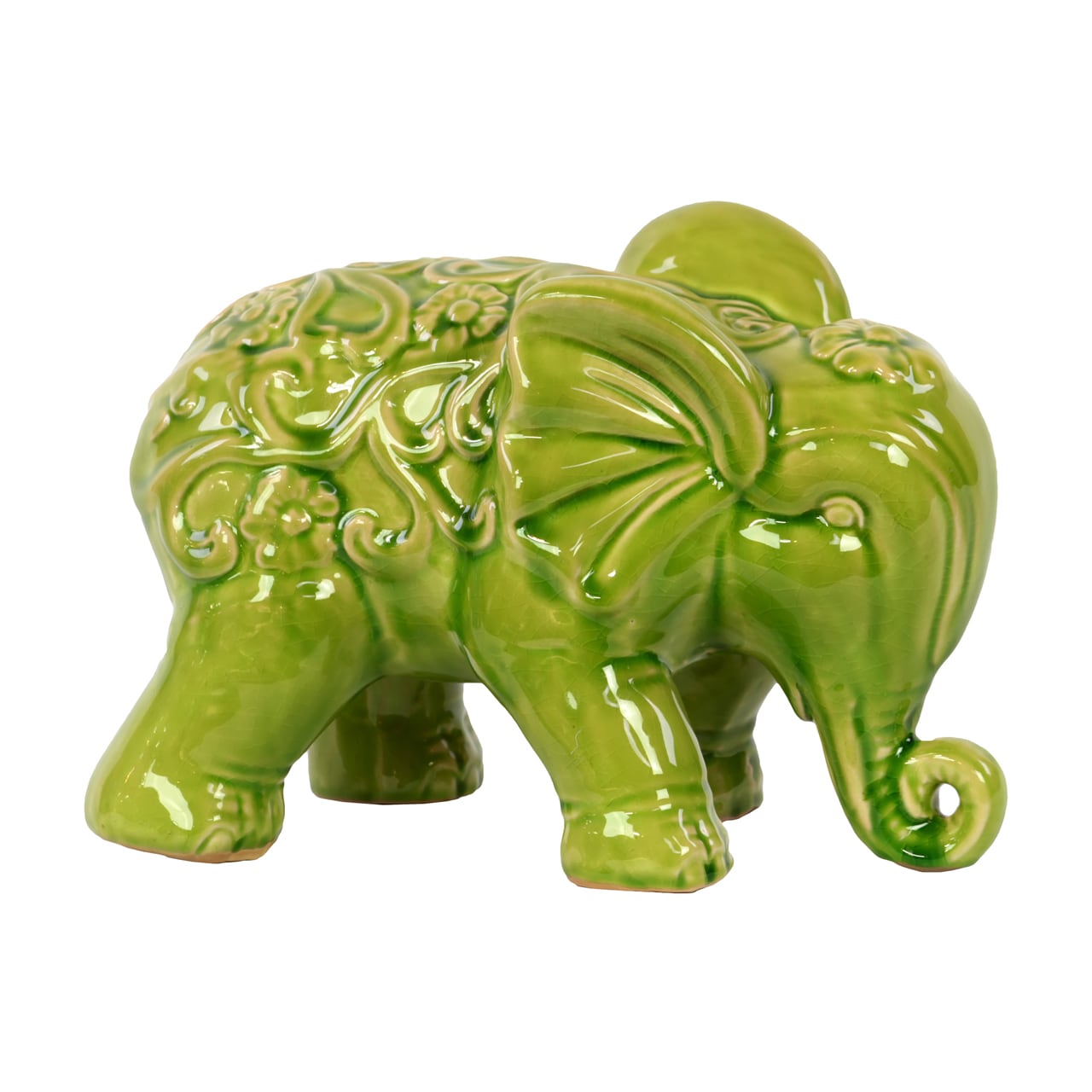 Green Ceramic Elephant