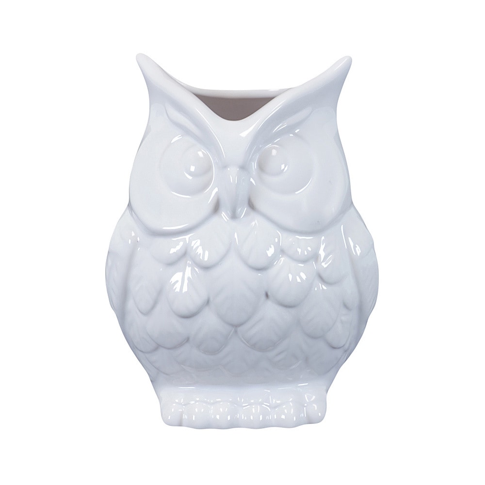 White Ceramic Owl