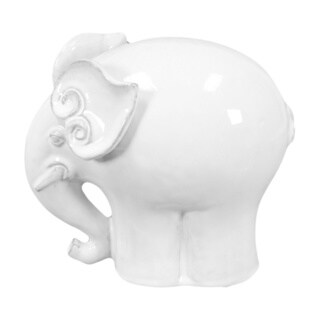 White Ceramic Elephant - Bed Bath & Beyond - 8486172