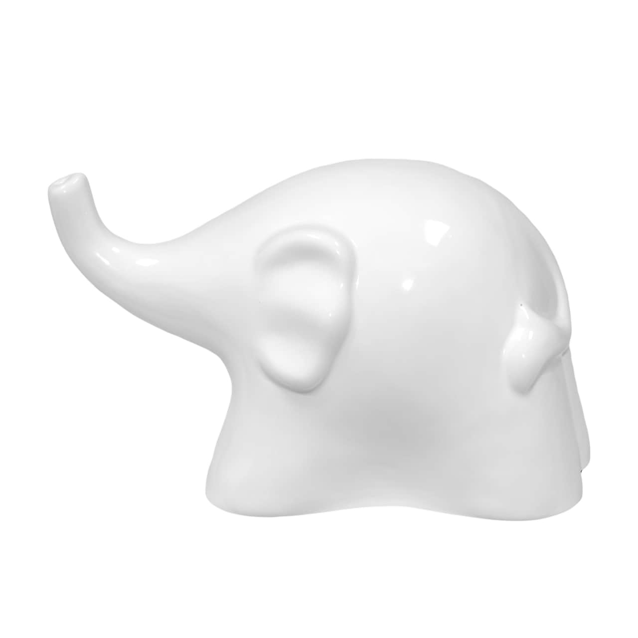 White Ceramic Elephant