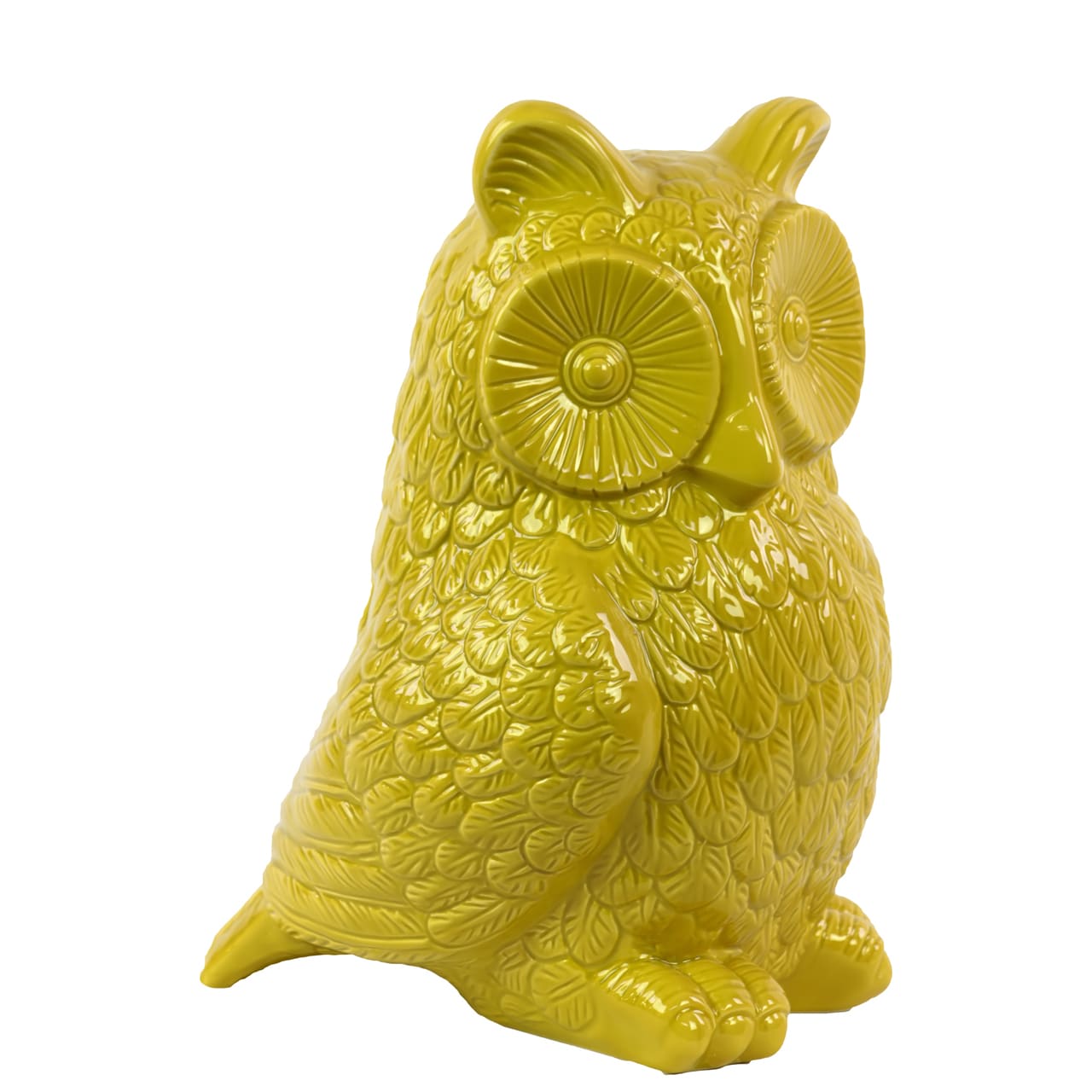 Yellow Ceramic Owl