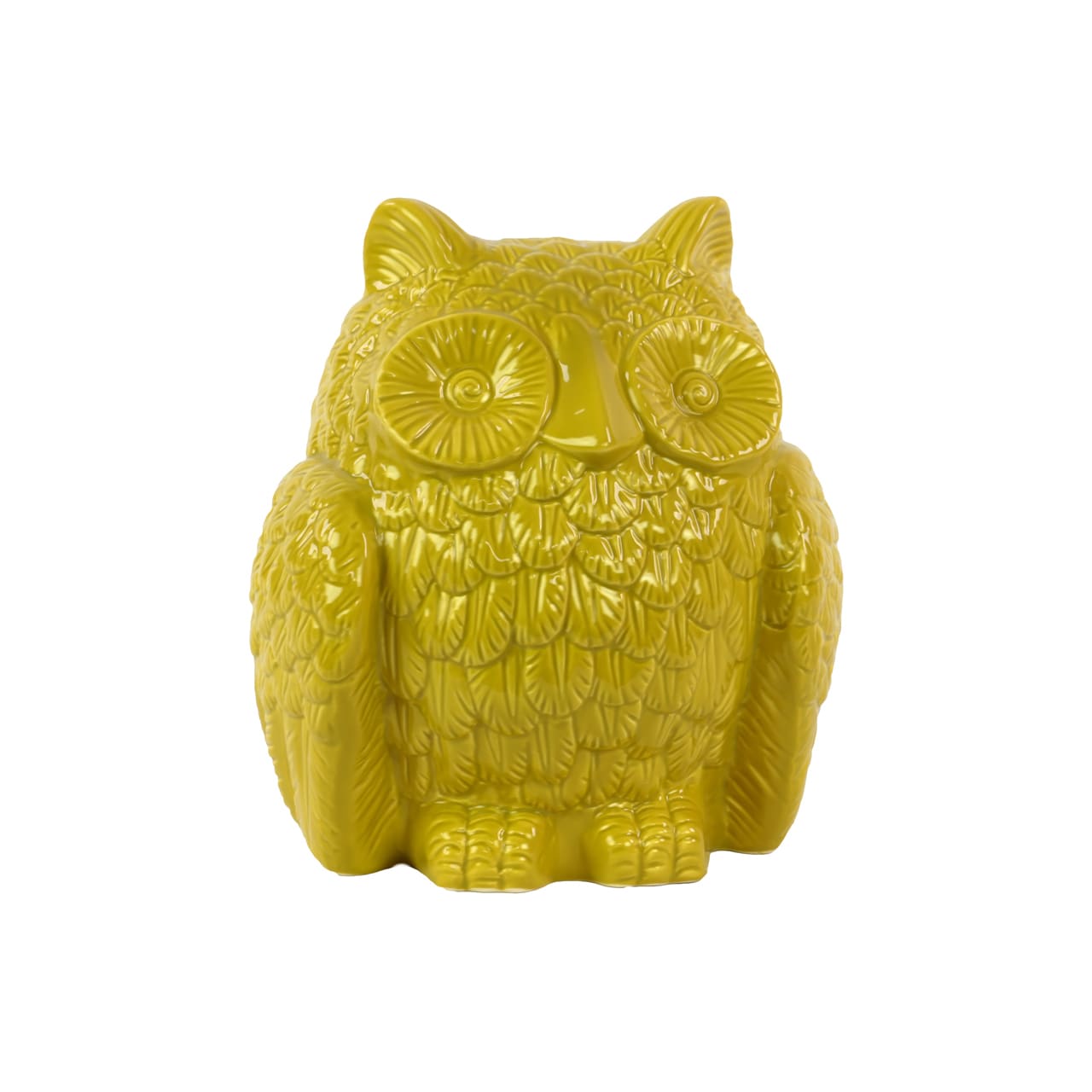 Yellow Ceramic Owl