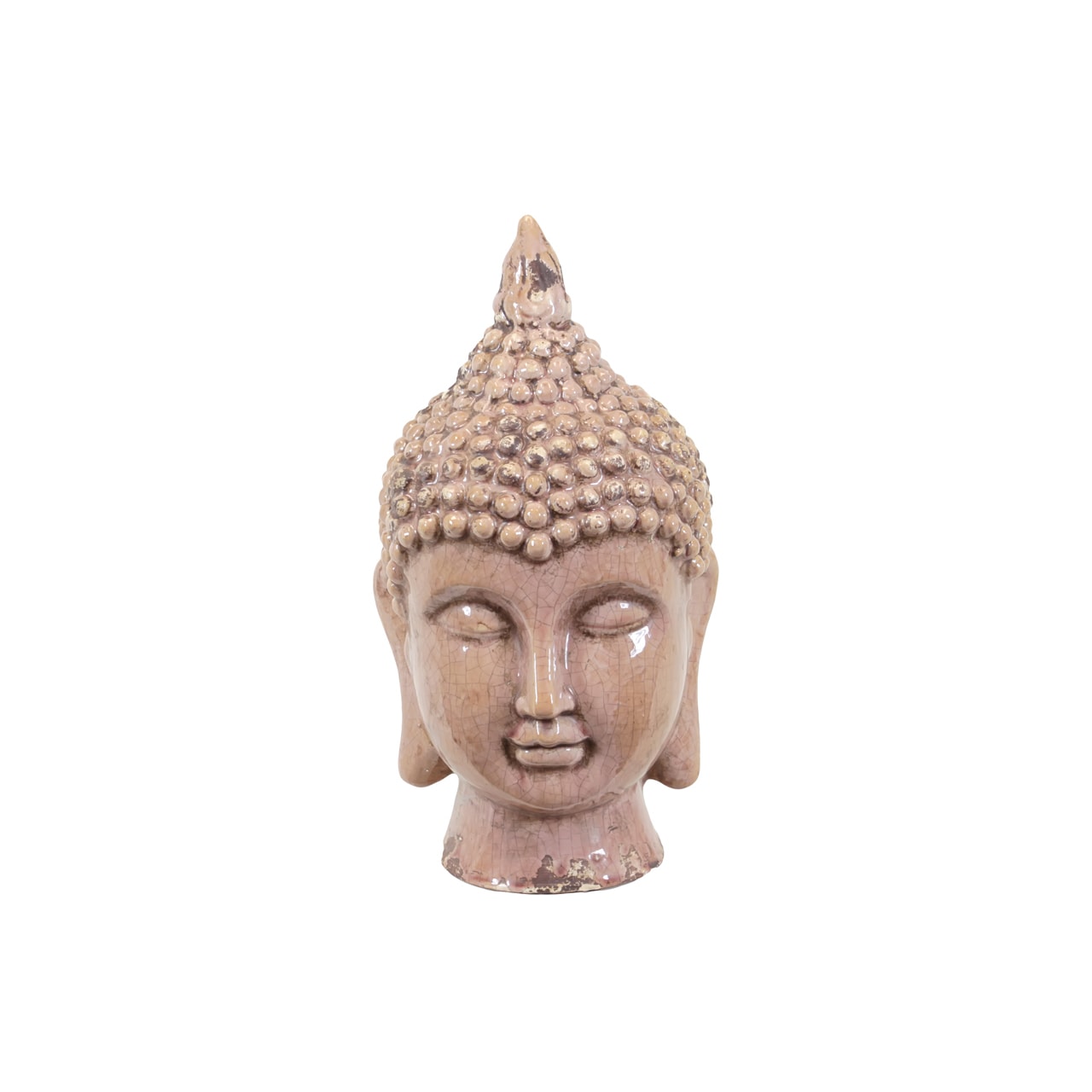 Brown Ceramic Buddha Head