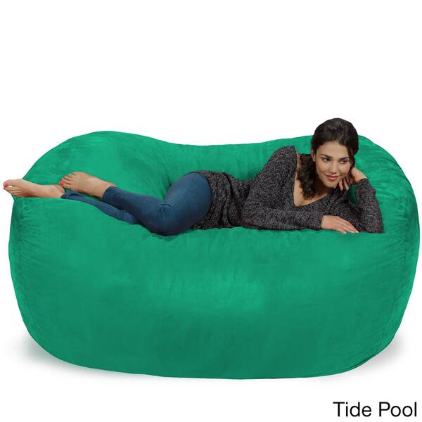 Shop Large Memory Foam Micro Suede Beanbag Couch Free Shipping