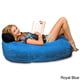 preview thumbnail 3 of 6, Memory Foam 4-foot Bean Bag Lounger Royal Blue Micro Suede