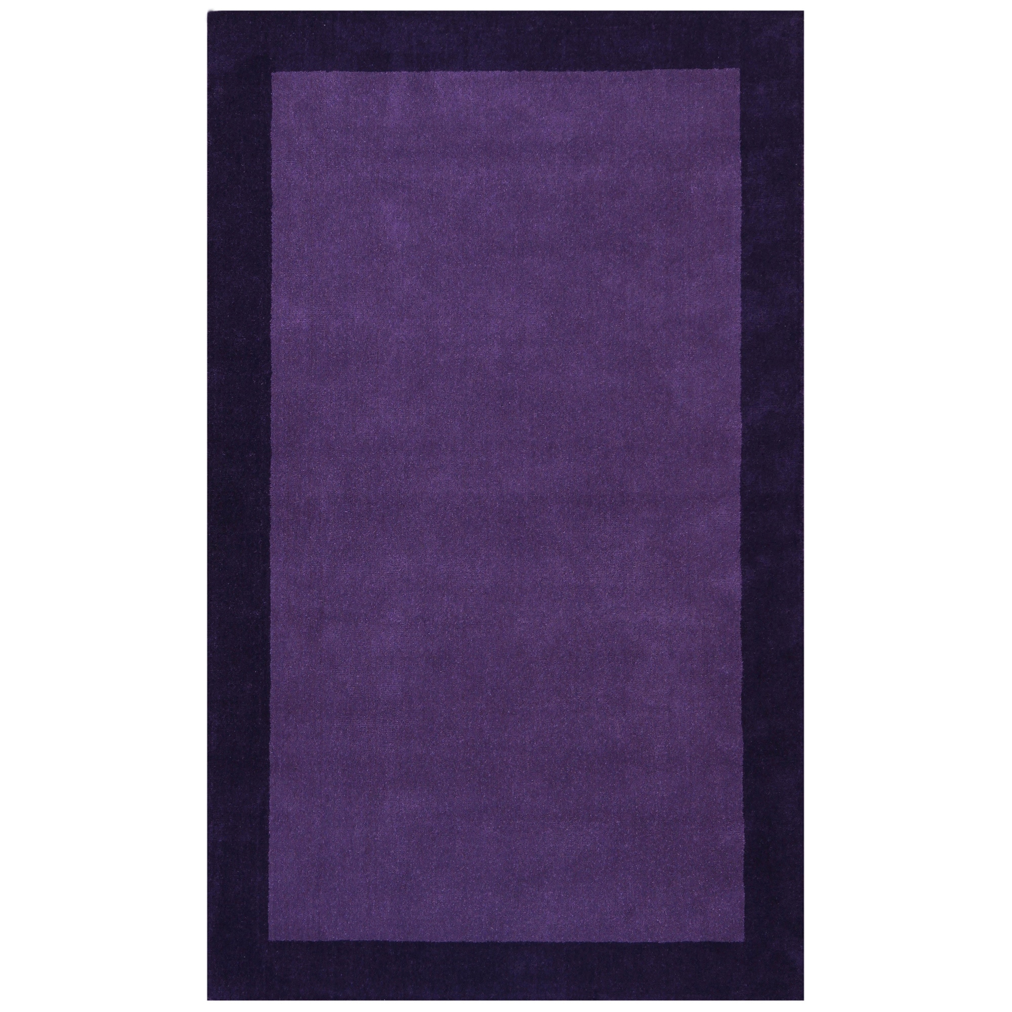 Purple Border Pulse Hand Tufted Wool 8x10 Rug