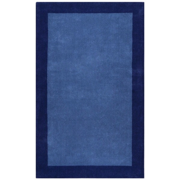 Blue Border Pulse Hand Tufted Wool 4 x 6 Rug   Shopping