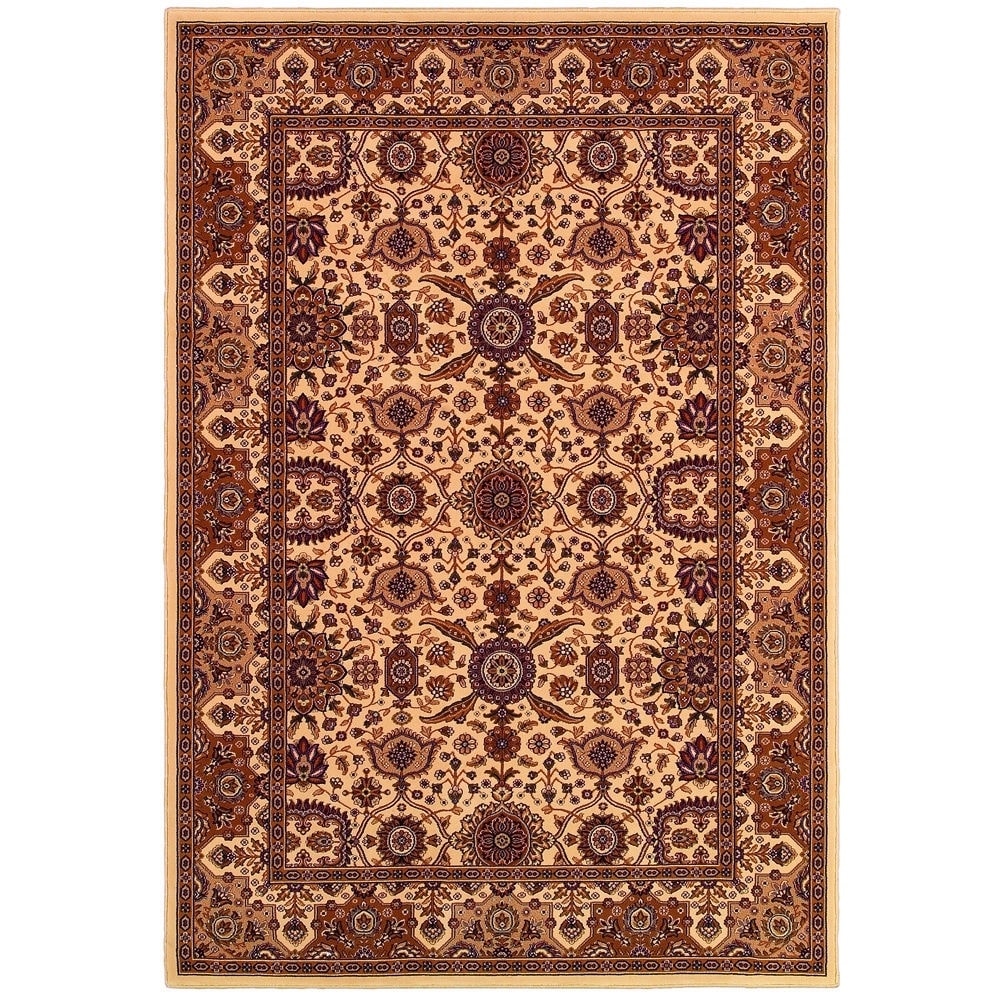 Himalaya Kailash/antique Cream persian Red 66 X 96 Rug (Antique CreamSecondary colors Camel, Caramel, Deep Sage, Ebony, Ivory, Persian Red & TealPattern FloralTip We recommend the use of a non skid pad to keep the rug in place on smooth surfaces.All ru