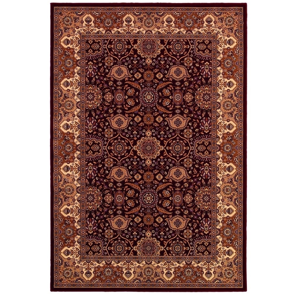Persian Himalaya Kailash Antique Red Area Rug (66 X 96) (Persian redSecondary colors Cream/ camel/ caramel/ deep sage/ ebony/ ivory/ tealPattern FloralTip We recommend the use of a non skid pad to keep the rug in place on smooth surfaces.All rug sizes 