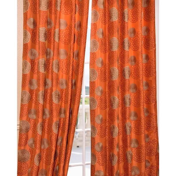 Shop Exclusive Fabrics Zen Garden Harvest Orange Embroidered Faux