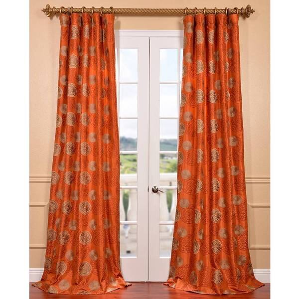 Shop Exclusive Fabrics Zen Garden Harvest Orange Embroidered Faux