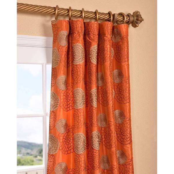 Shop Exclusive Fabrics Zen Garden Harvest Orange Embroidered Faux