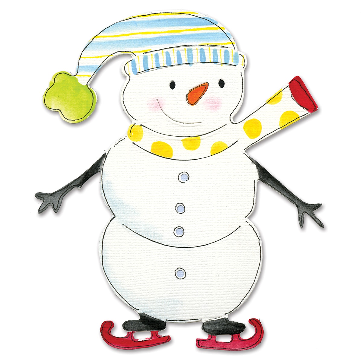 Sizzix Bigz Snowman/ Skates By Dena Designs Die