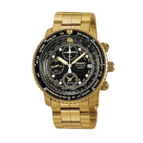 seiko aviator chronograph watch