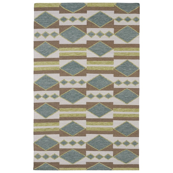 Flatweave TriBeCa Handmade '' Multicolor Wool Rug - 5' x 8'