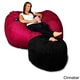 preview thumbnail 3 of 9, 5-foot Memory Foam Micro Suede Beanbag Chair Lounger Cinnabar Micro Suede