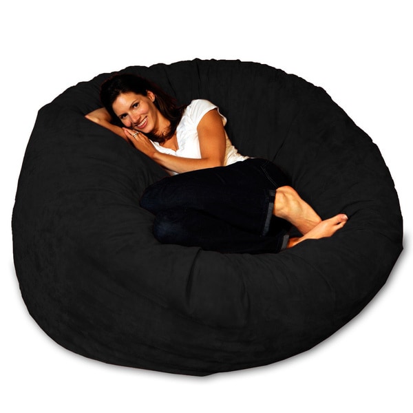 Shop 5-foot Memory Foam Bean Bag Chair - On Sale - Free Shipping Today ...
