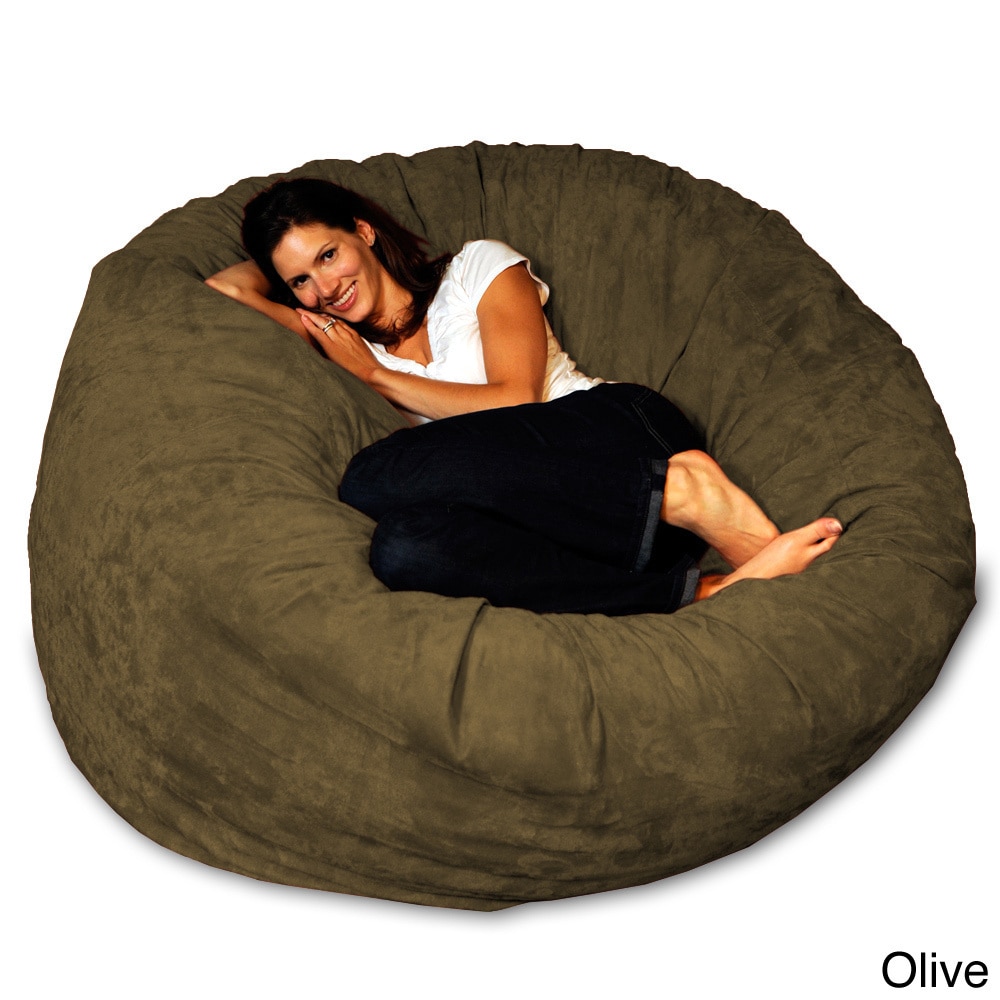 5foot memory foam microsuede bean bag chair