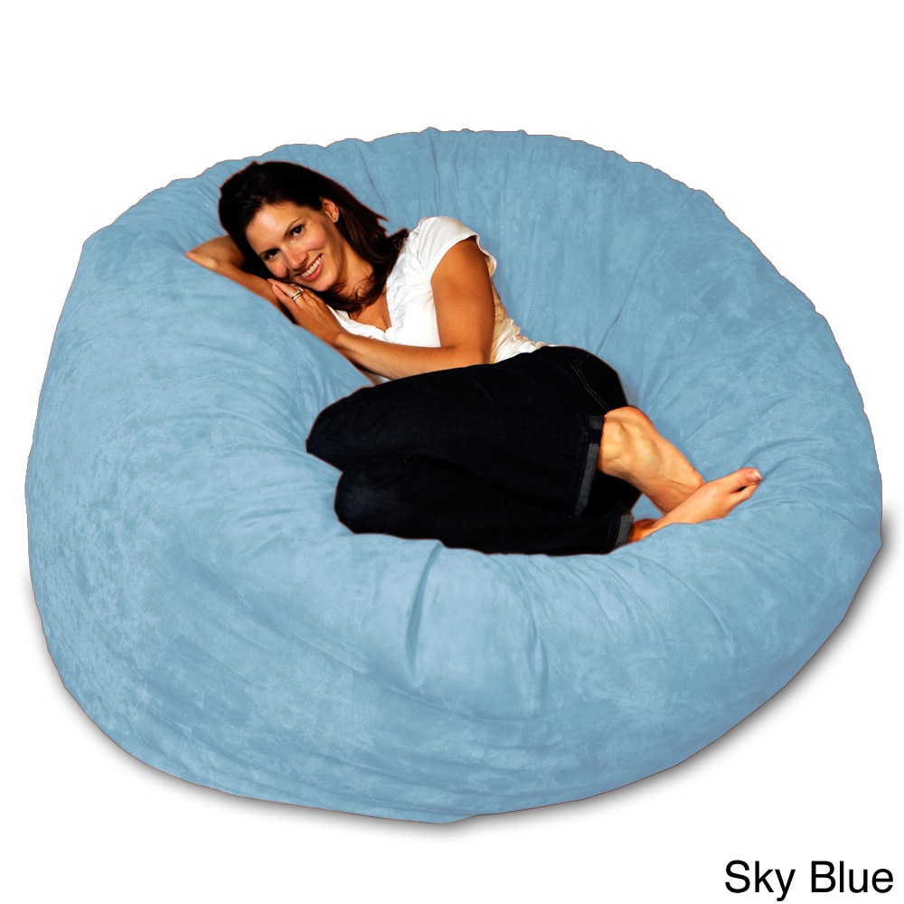 Theater Sacks Llc 5 foot Soft Micro Suede Beanbag Theater Sack Chair Blue Size Large
