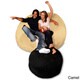preview thumbnail 7 of 14, 6-foot Memory Foam Bean Bag Chair Camel Micro Suede - Jumbo