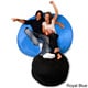preview thumbnail 10 of 14, 6-foot Memory Foam Bean Bag Chair Royal Blue Micro Suede - Jumbo