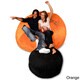 preview thumbnail 16 of 14, 6-foot Memory Foam Bean Bag Chair Orange Micro Suede - Jumbo