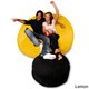 preview thumbnail 15 of 14, 6-foot Memory Foam Bean Bag Chair Lemon Micro Suede - Jumbo