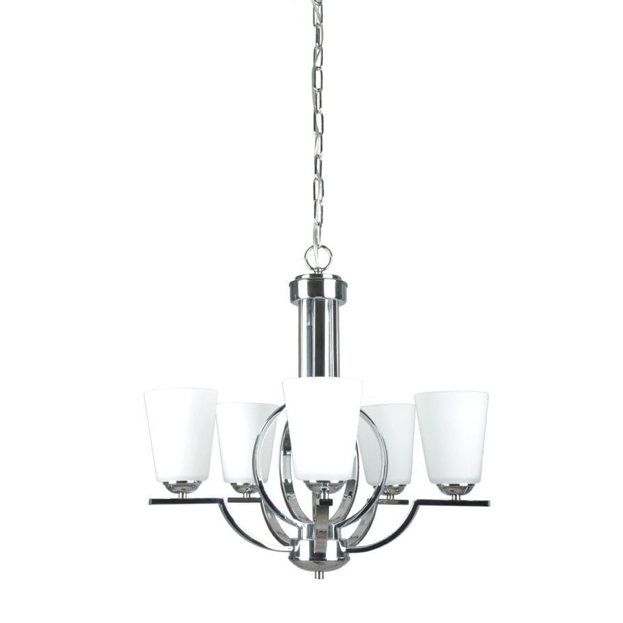 Meridian Halo Polished Chrome Chandelier