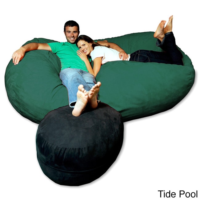 Soft Memory Foam Microsuede 7 5 Foot Beanbag Chair Lounger