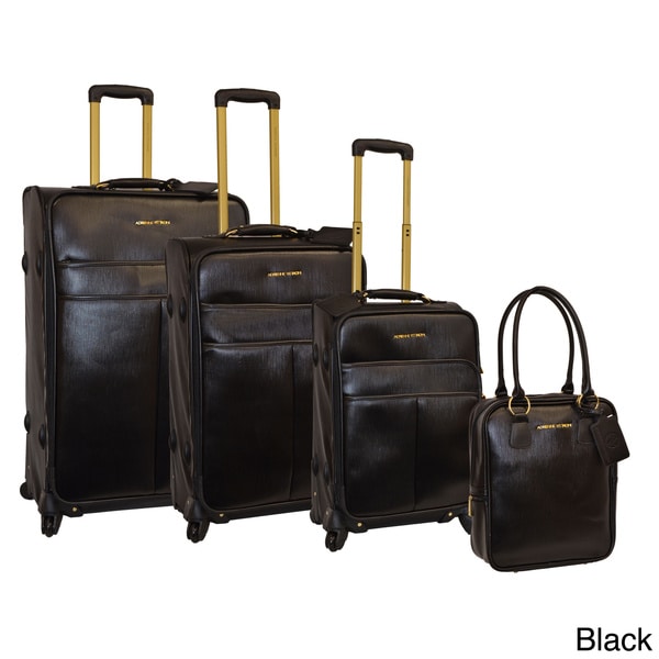 Shop Adrienne Vittadini 4-piece Solid Spinner Luggage Set - Overstock ...