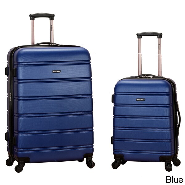 rockland melbourne 2 piece hardside spinner luggage set