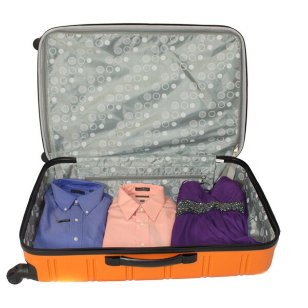 rockland melbourne 2 piece expandable spinner luggage set