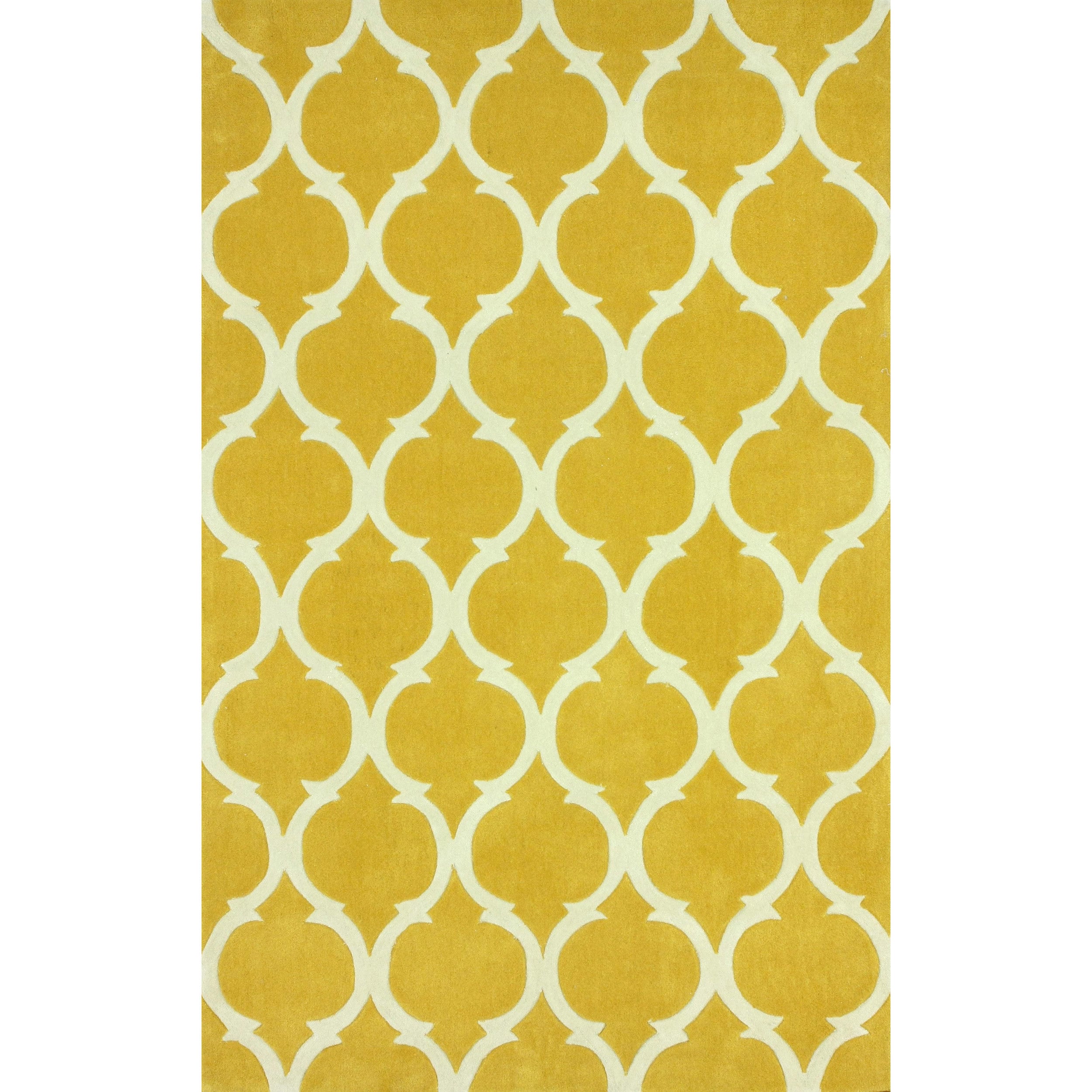 Nuloom Handmade Moroccan Trellis Gold Rug (5 X 8)