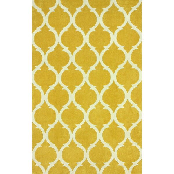 nuLOOM Handmade Moroccan Trellis Gold Rug 5' x 8' Free Shipping