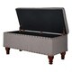 preview thumbnail 8 of 17, Copper Grove Maubeuge Grey Large Storage Bench w/ Nailhead Trim