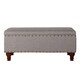 preview thumbnail 7 of 17, Copper Grove Maubeuge Grey Large Storage Bench w/ Nailhead Trim