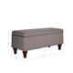 preview thumbnail 4 of 17, Copper Grove Maubeuge Grey Large Storage Bench w/ Nailhead Trim